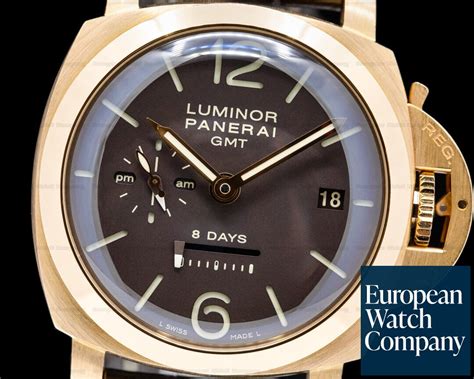 Panerai Luminor 1950 Pam 289 8 Day GMT, 18K Rose Gold 